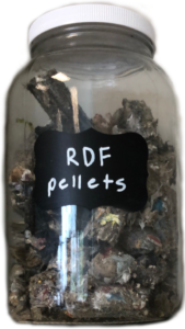 A jar of RDF pellets